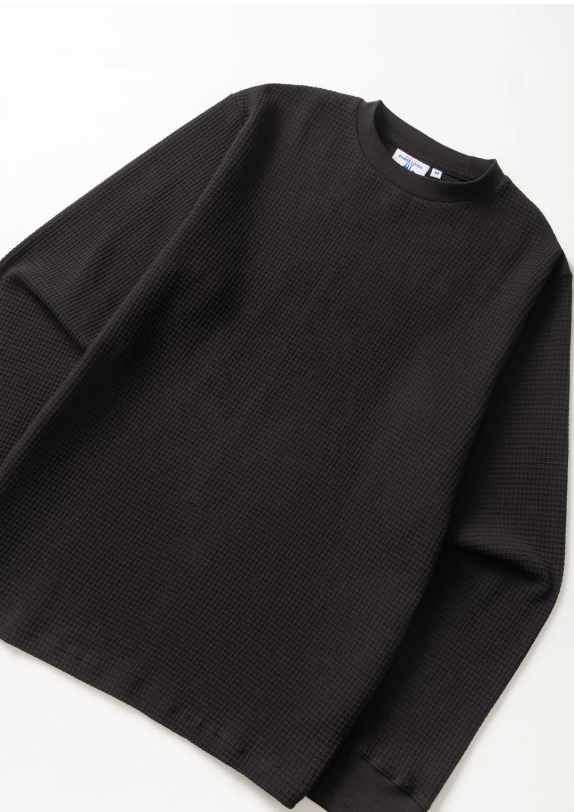 Power Goods Thermal Waffle LS Tee - Black