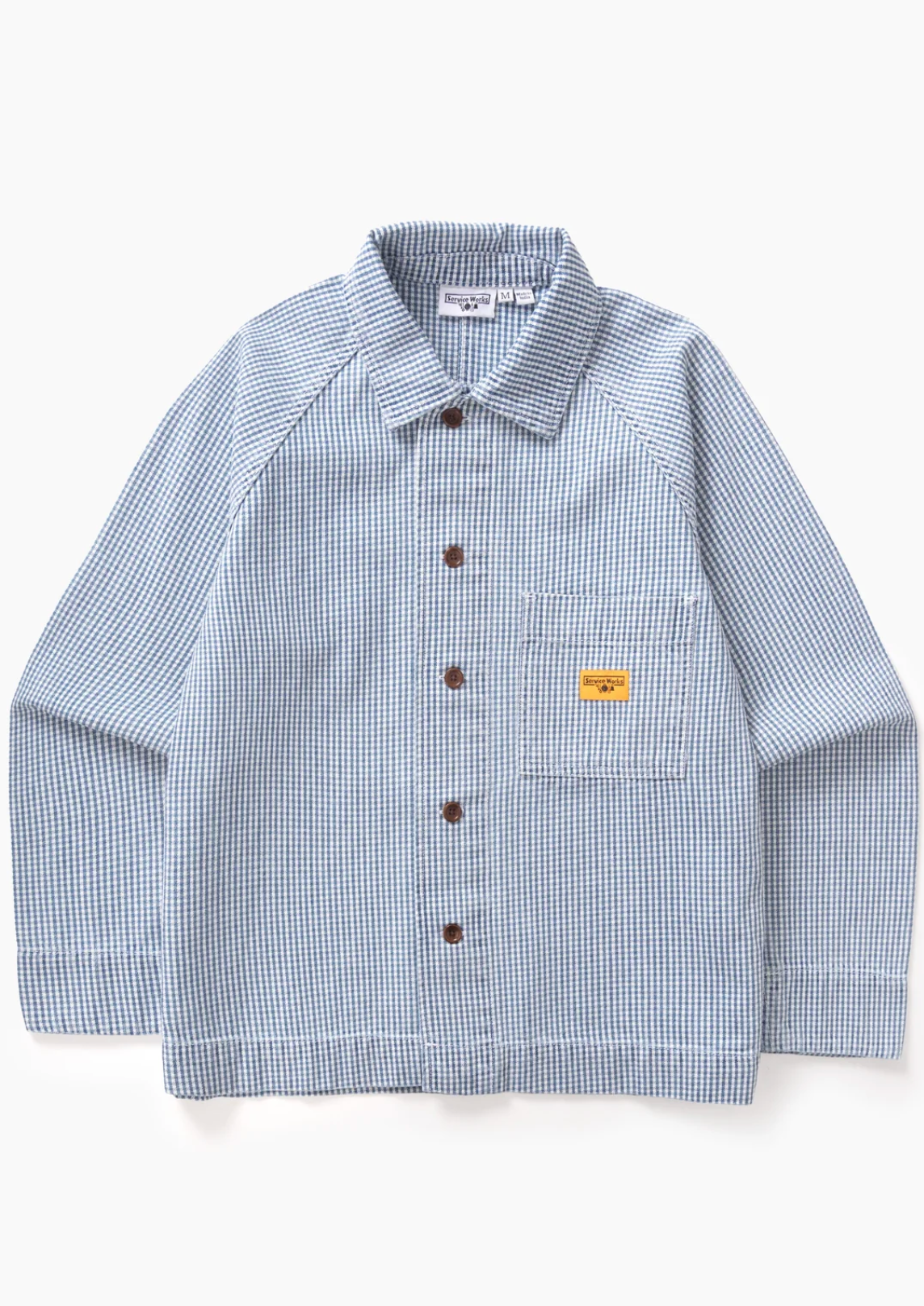 Service Works House Gingham FOH Overshirt - Blue