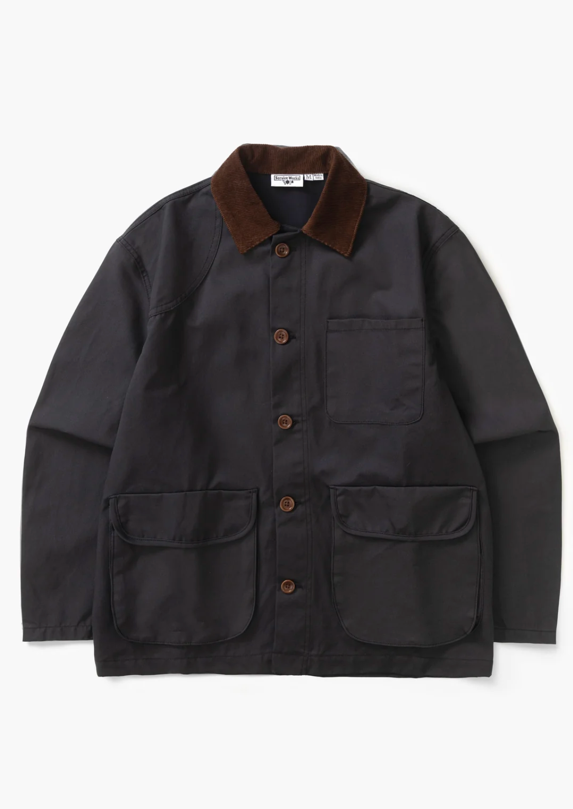Service Works Waxed Barn Coat - Black