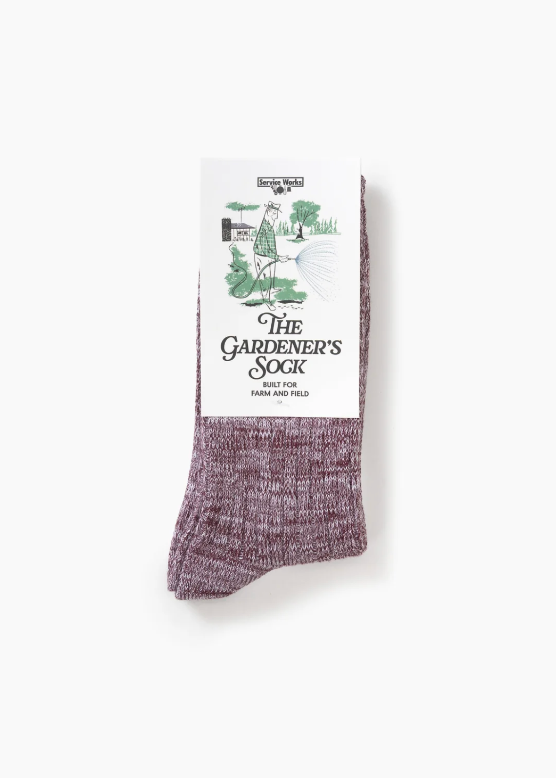 Service Works Gardener Socks - Burgundy
