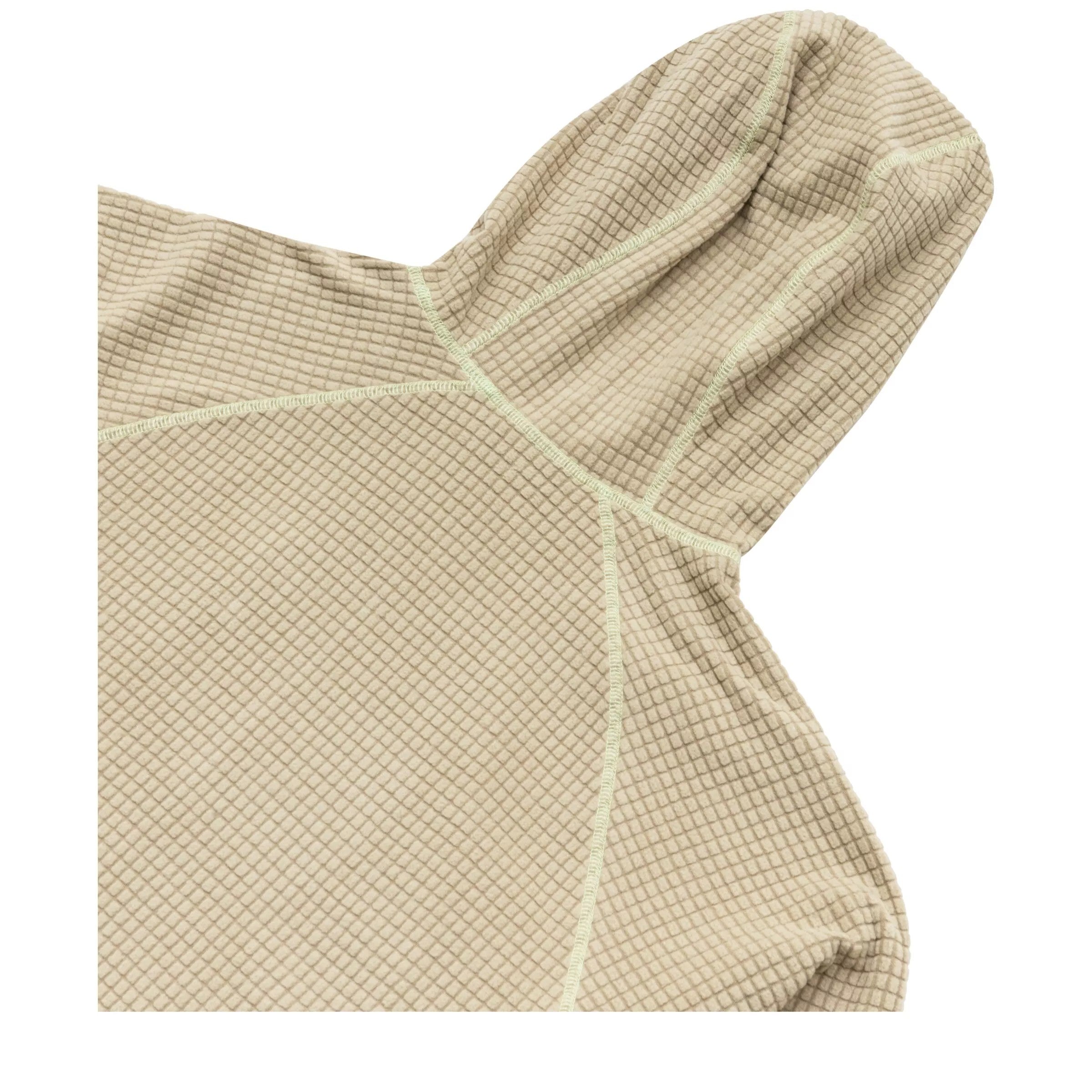 Elliker Hudswell Pullover Grid Fleece Hoodie - Taupe