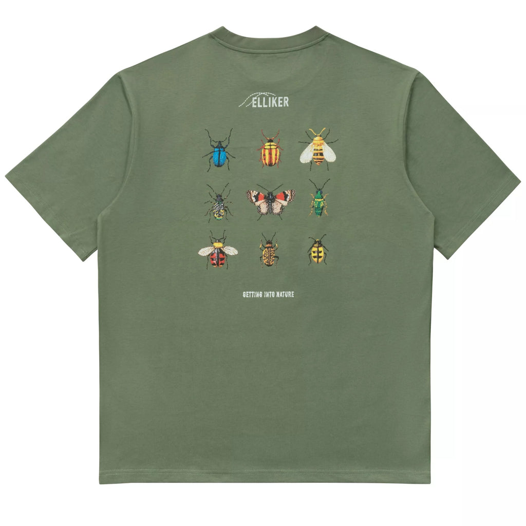 Elliker Rill Bug Print Short Sleeve Tee - Dark Mint
