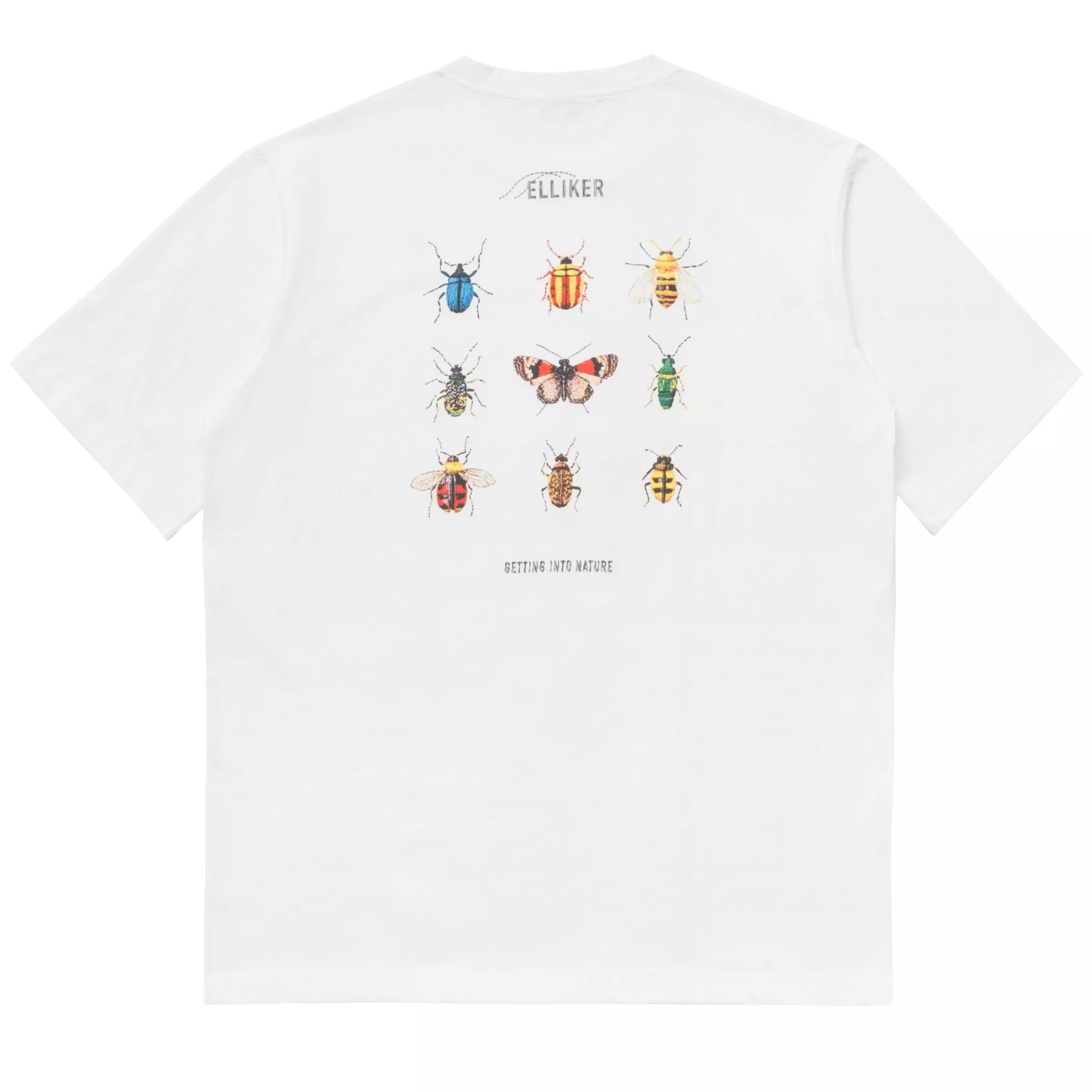 Elliker Rill Bug Print Short Sleeve Tee - White