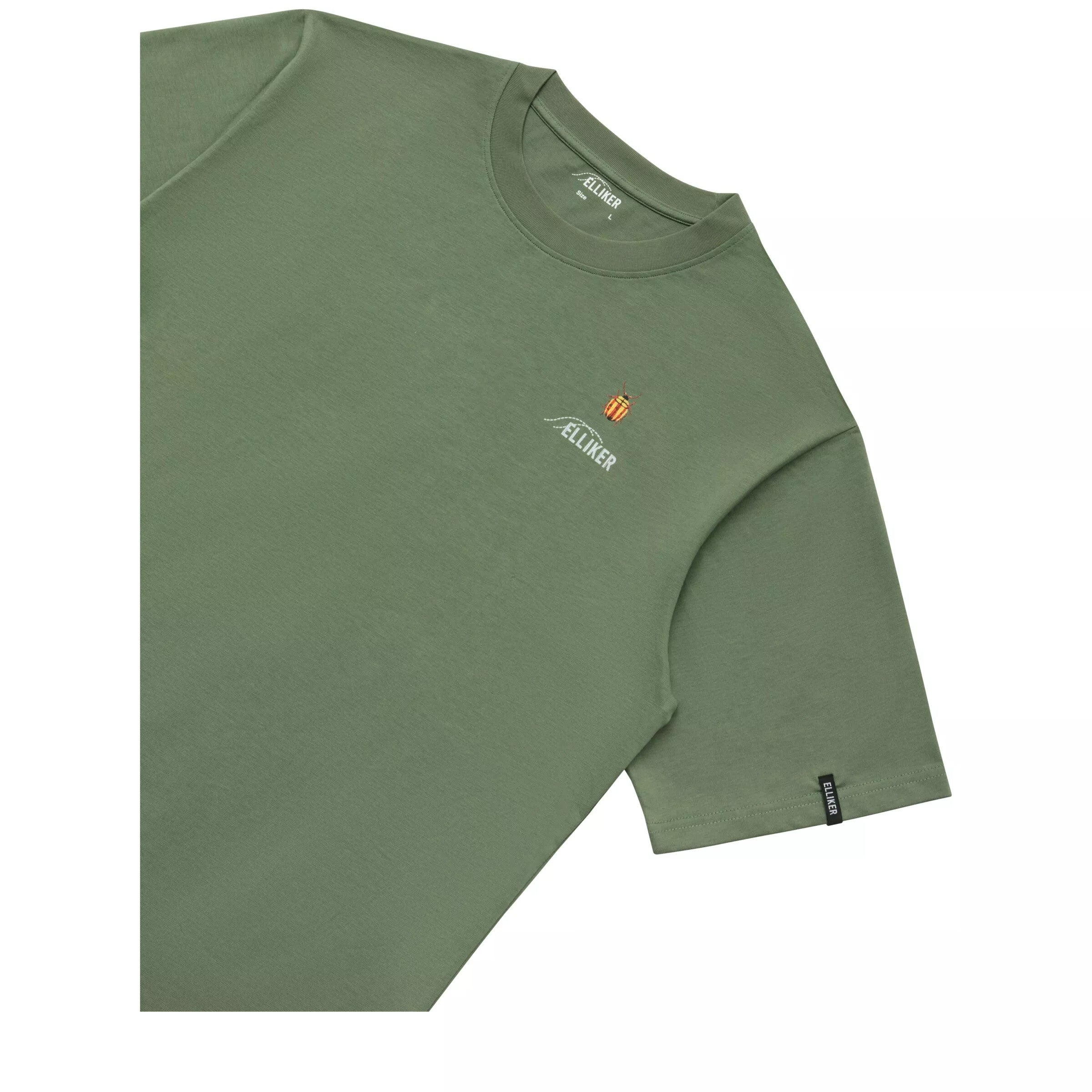 Elliker Rill Bug Print Short Sleeve Tee - Dark Mint