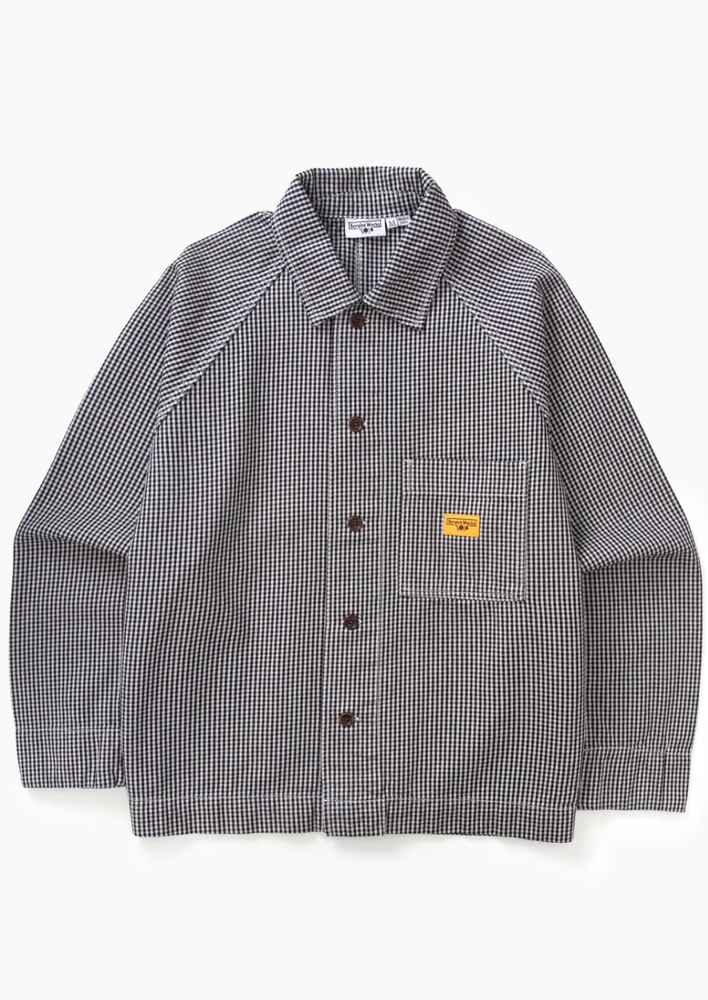 Service Works House Gingham FOH Overshirt - Black