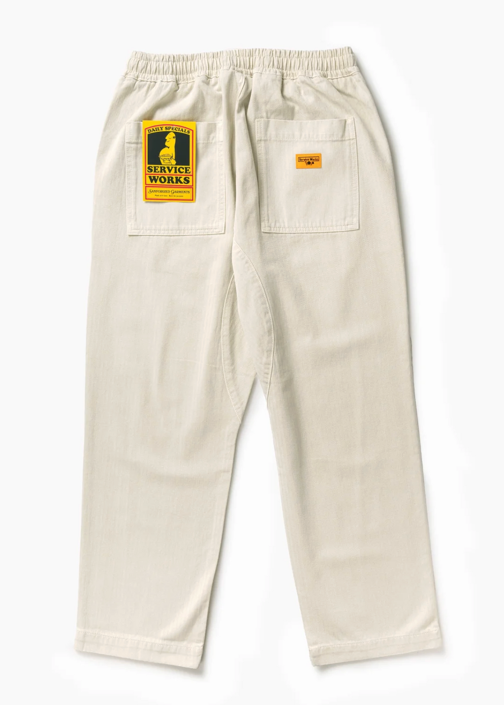 Service Works Pigment Herringbone Chef Pant- Bone