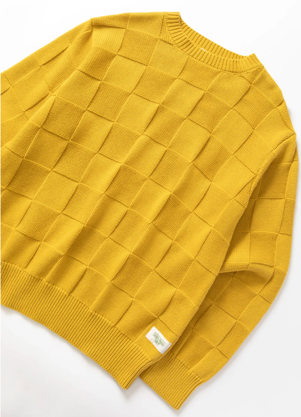 Service Works Check Knit Crewneck - Ochre