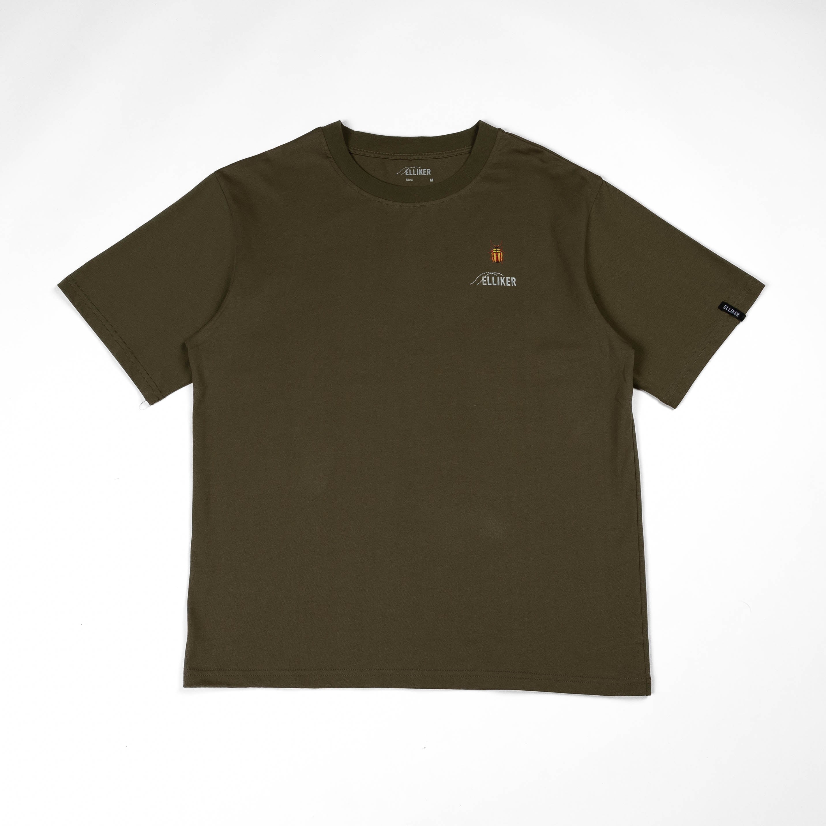 Elliker Rill Bug Print Short Sleeve Tee - Khaki