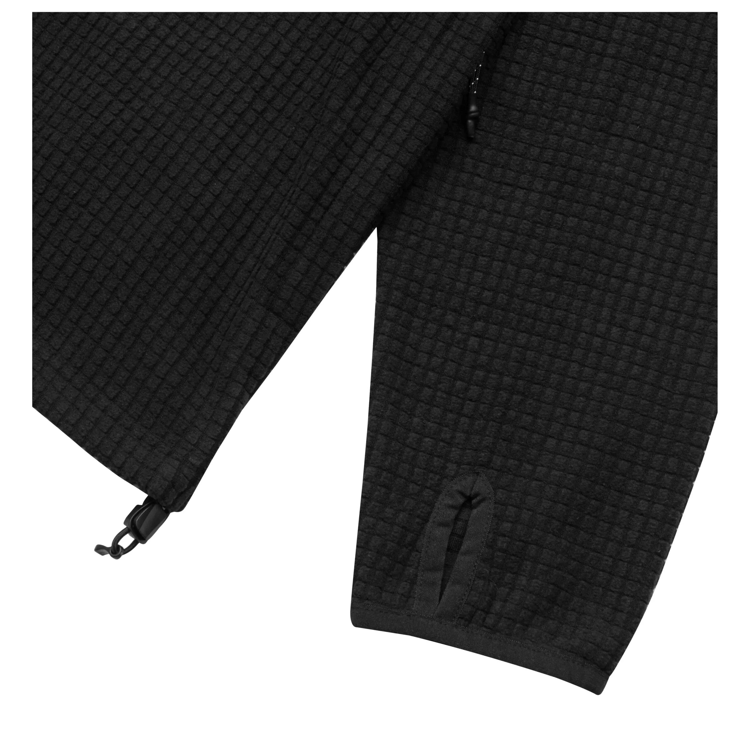 Elliker Hudswell Pullover Grid Fleece Hoodie - Black