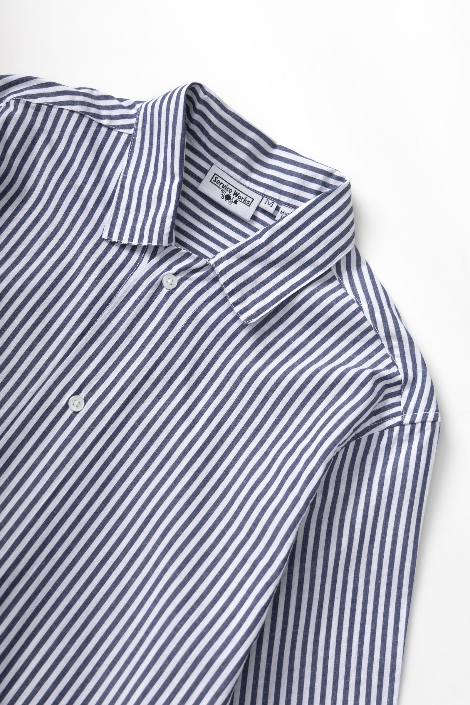 Service Works Poplin Stripe Waiter Shirt - Royal