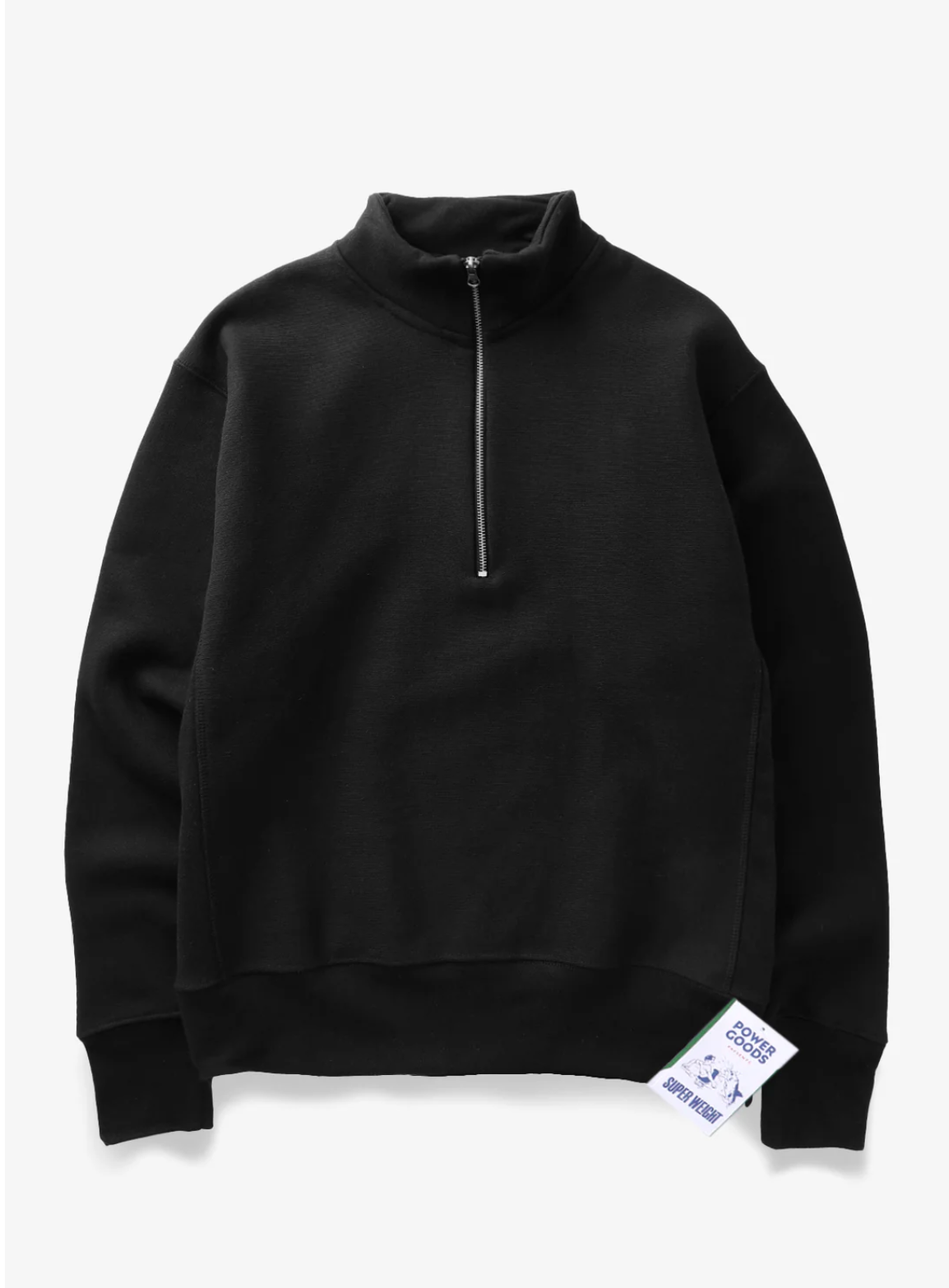 Power Goods Super Weight Quarter Zip - Black
