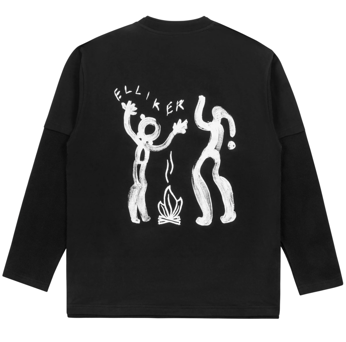Elliker Lown Campfire Long Sleeve Tee - Black