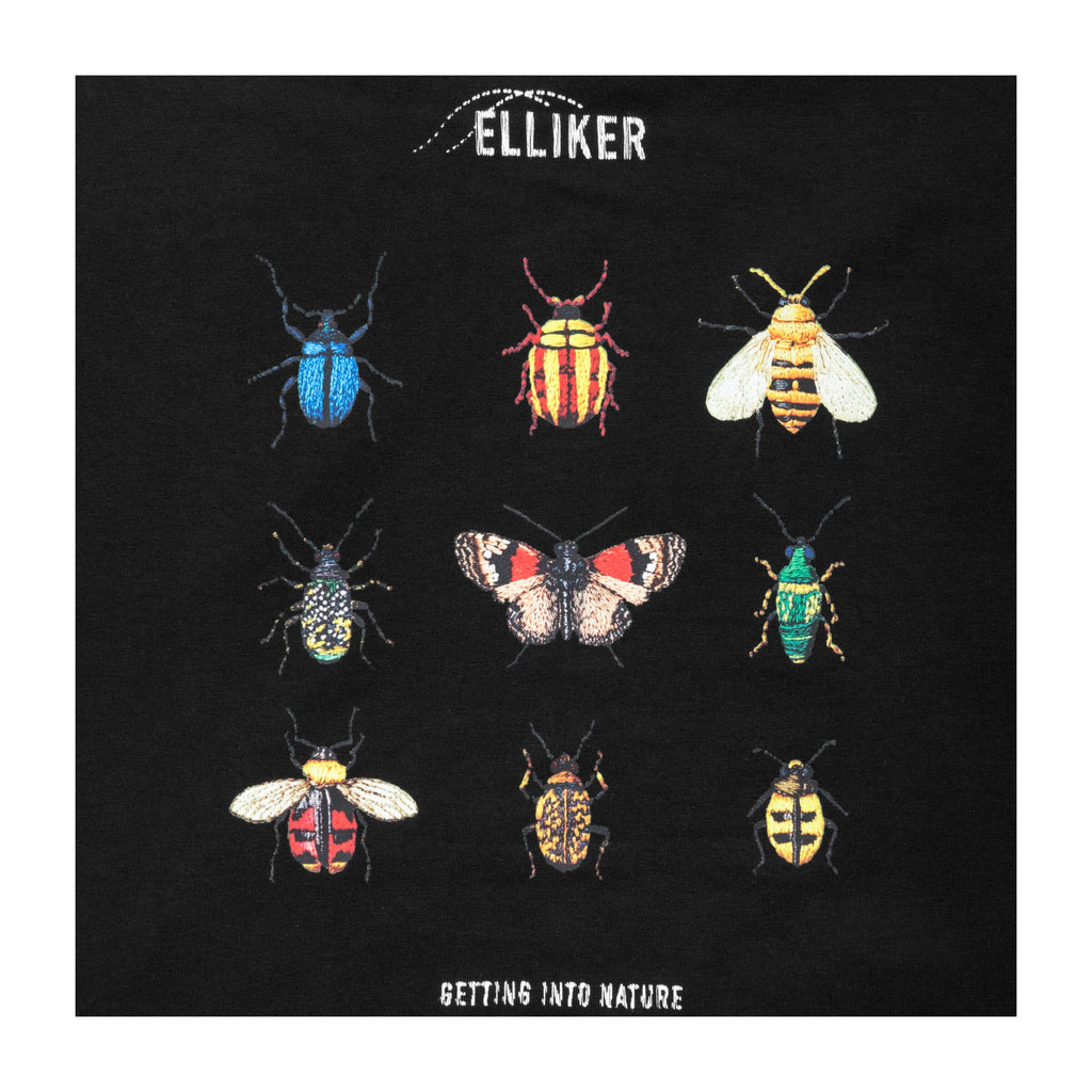 Elliker Rill Bug Print Short Sleeve Tee - Black