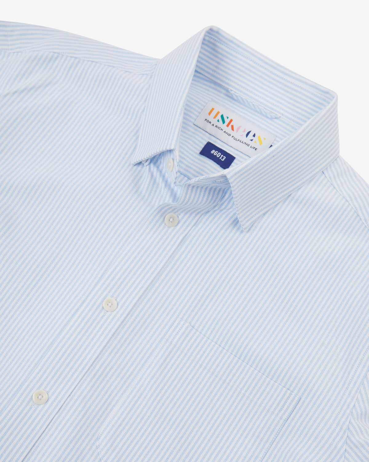 Uskees Advanced Oxford Shirt - Baby Blue Pinstripe